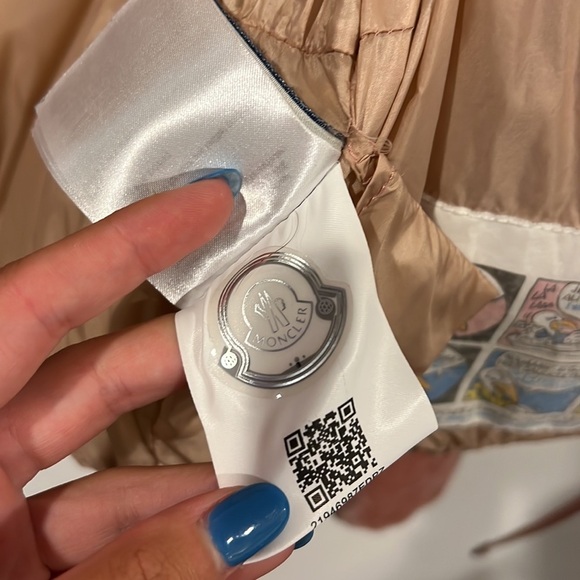 MONCLER Pink Velvet Down Cercis Jacket size 3 - Picture 11 of 14